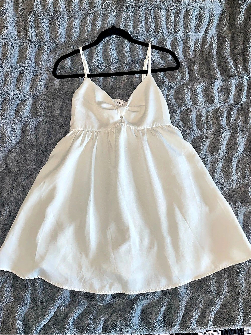 TCEC Mini A-Line Dress in White Size Medium Like New